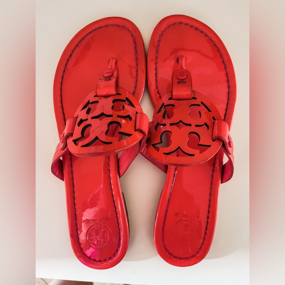 Tory Burch Miller neon pink sandals